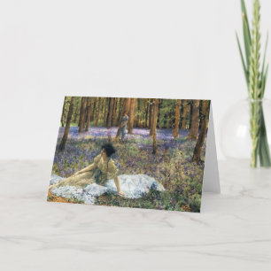Het Wenskaart van Lawrence Alma Tadema Bluebells Kaart