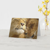 Het Wenskaart van leeuwen Kaart (Gele Bloem)