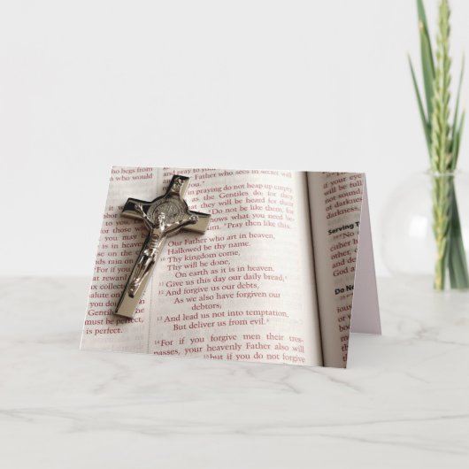 het wenskaart van lords gebed kaart (Voorkant)