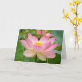 Het Wenskaart van Lotus Blossum Kaart (Gele Bloem)