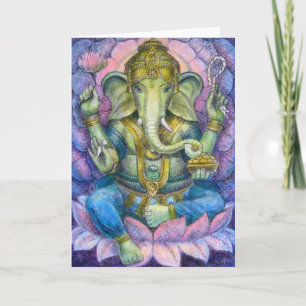 Het Wenskaart van Lotus Ganesha Kaart