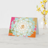 Het Wenskaart van Lotus Mandala Kaart (Gele Bloem)