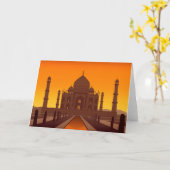 Het Wenskaart van Mahal van Taj Kaart (Gele Bloem)