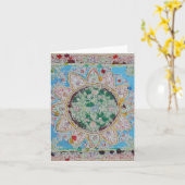 Het Wenskaart van Mandala van de bloem Kaart (Gele Bloem)
