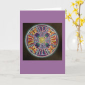 Het Wenskaart van Mandala van de vlinder Kaart (Gele Bloem)