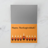 Het Wenskaart van Menorah van Thanksgivukkah Feestdagen Kaart (Binnen)
