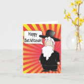 Het wenskaart van Mitzvah van de knuppel - Joods Kaart (Gele Bloem)