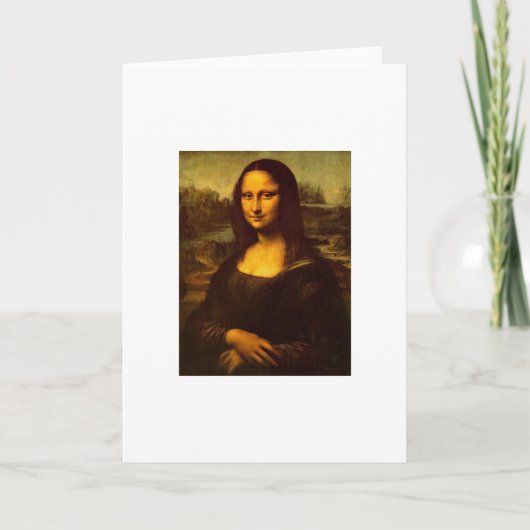 Het Wenskaart van Mona Lisa van DaVinci Kaart (Voorkant)