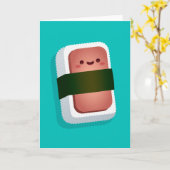 Het Wenskaart van Musubi van Kawaii (Spatie Kaart (Gele Bloem)