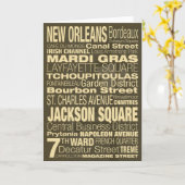 Het Wenskaart van New Orleans Kaart (Gele Bloem)