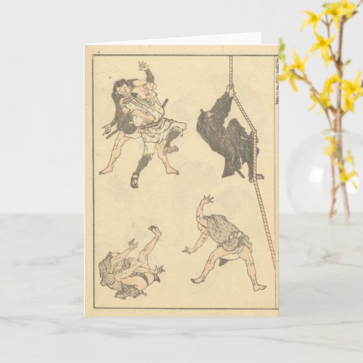 Het Wenskaart van Ninja Kaart (Gele Bloem)