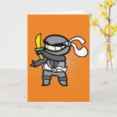 Het wenskaart van Ninja Kaart (Gele Bloem)