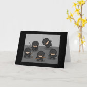 Het Wenskaart van Ninja of de Kaart van de Nota (Gele Bloem)