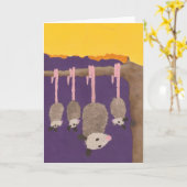 Het wenskaart van "opossa" kaart (Gele Bloem)