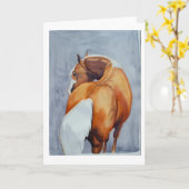 Het Wenskaart van Palomino Kaart (Gele Bloem)