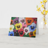 Het Wenskaart van Pansies Kaart (Gele Bloem)