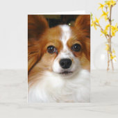 Het Wenskaart van Papillon Kaart (Gele Bloem)