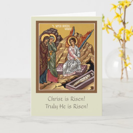 Het Wenskaart van Pascha van de Vrouwen van Kaart (Gele Bloem)