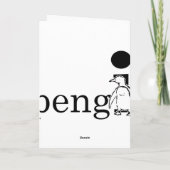 Het wenskaart van PengiHoliday pumpkinhead Kaart (Achterkant)