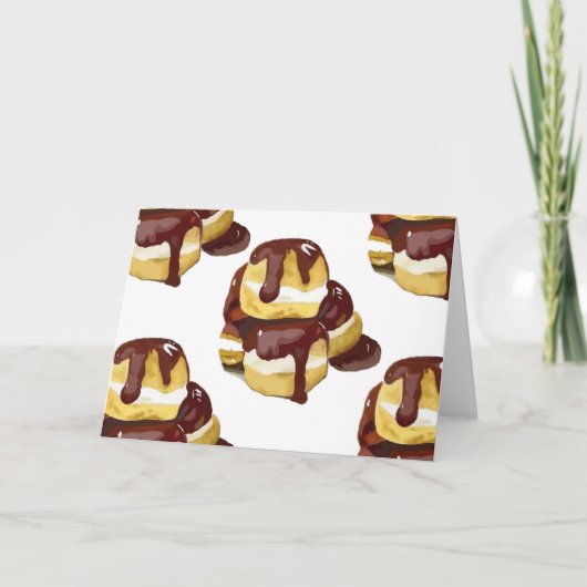 Het Wenskaart van Profiteroles Kaart (Voorkant)