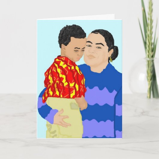 Het Wenskaart van Riva en van de Zoon (prettige Feestdagen Kaart (Voorkant)