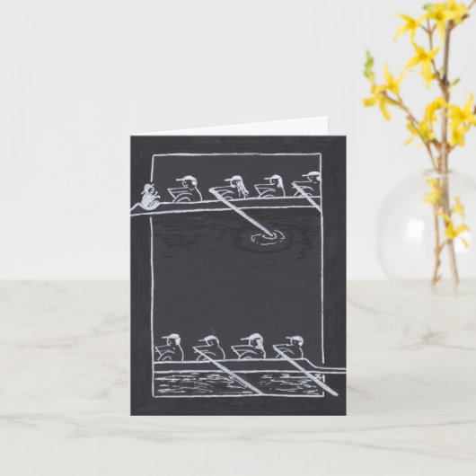 Het Wenskaart van Rowing 8 Kaart (Gele Bloem)