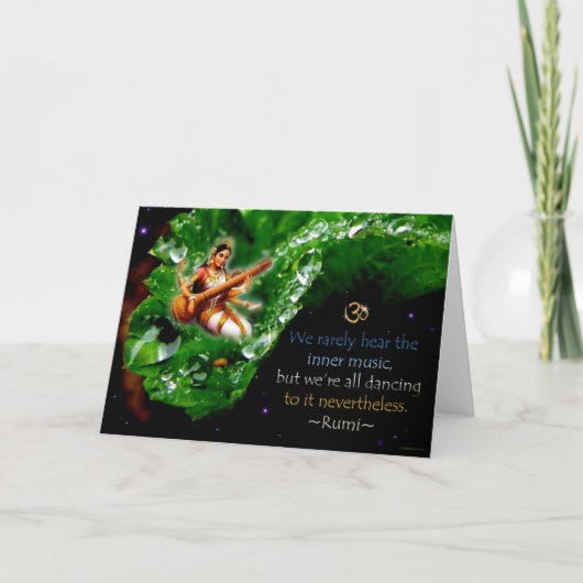 Het Wenskaart van Rumi van de "binnenMuziek" Kaart (Voorkant)