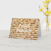 Het wenskaart van Sameach Matzah van Pesach Kaart (Gele Bloem)