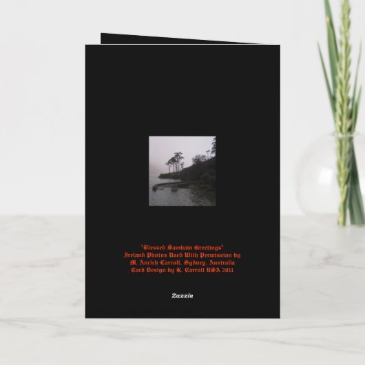 Het Wenskaart van Samhain Kaart (Achterkant)