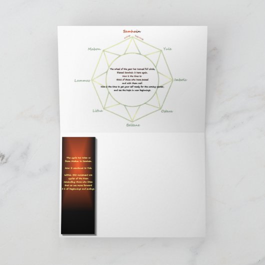 Het Wenskaart van Samhain Kaart (Binnen)