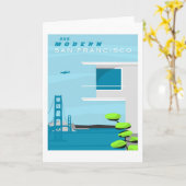 Het Wenskaart van San Francisco Kaart (Gele Bloem)