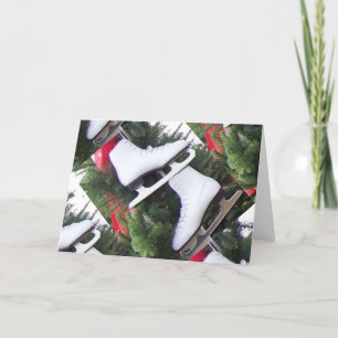 Het Wenskaart van schaatsen Feestdagen Kaart