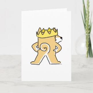 Het wenskaart van Shiba van de koning Kaart