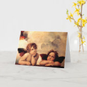 Het Wenskaart van Sistine Madonna van de Kaart (Gele Bloem)