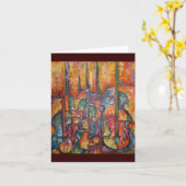 Het Wenskaart van snaarinstrumenten Kaart (Gele Bloem)