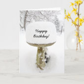 Het Wenskaart van Snow Cake van de verjaardag Kaart (Gele Bloem)