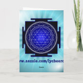 het wenskaart van sriyantra kaart (Achterkant)