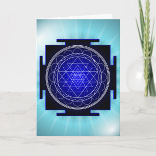 het wenskaart van sriyantra kaart
