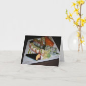 Het Wenskaart van "sushi" Kaart (Gele Bloem)