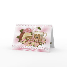 Het Wenskaart van Teddy van de Tijd van de Thee