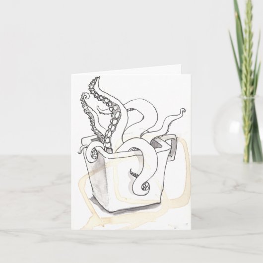 Het Wenskaart van tentakels Kaart (Voorkant)