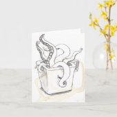 Het Wenskaart van tentakels Kaart (Gele Bloem)