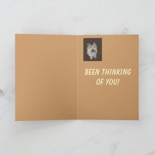 Het Wenskaart van Terrier van de steenhoop Kaart (Binnen)