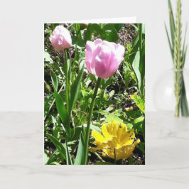 Het wenskaart van tulpen kaart