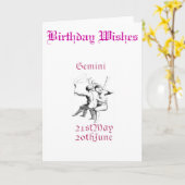 HET WENSKAART VAN TWEELING KAART (Gele Bloem)