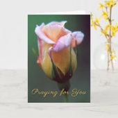 Het Wenskaart van uw Roos bidden Kaart (Gele Bloem)