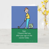 Het Wenskaart van vaderdag met golfthema Kaart (Gele Bloem)
