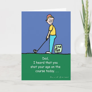 Het Wenskaart van vaderdag met golfthema Kaart