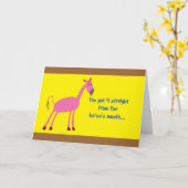 Het Wenskaart van vaderdag met Paard Kaart (Gele Bloem)