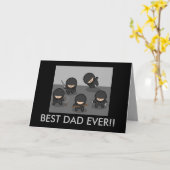 Het Wenskaart van Vaderdag Ninja van de douane Kaart (Gele Bloem)